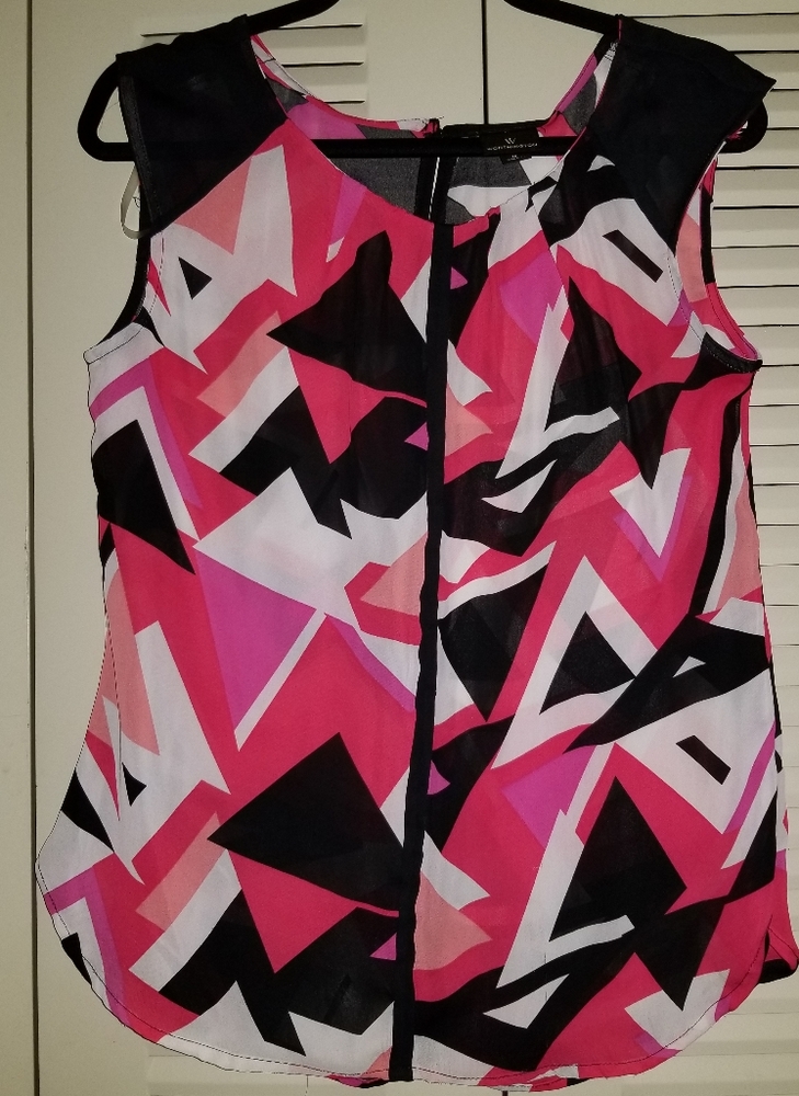 Worthington Color Block Sleeveless Top